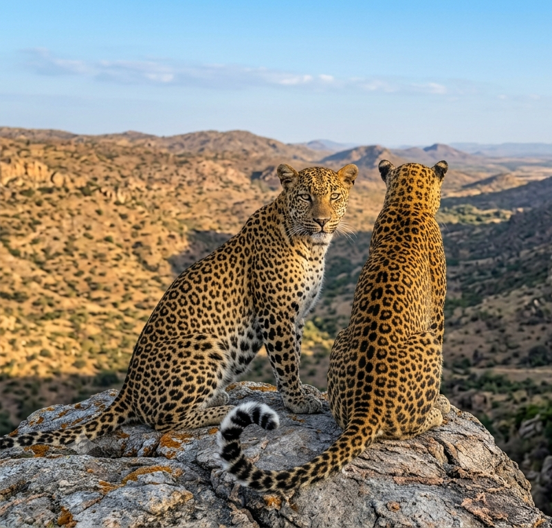 Leopard resting near rocky Aravalli hillside, a top adventure and picnic spot near Gurgaon